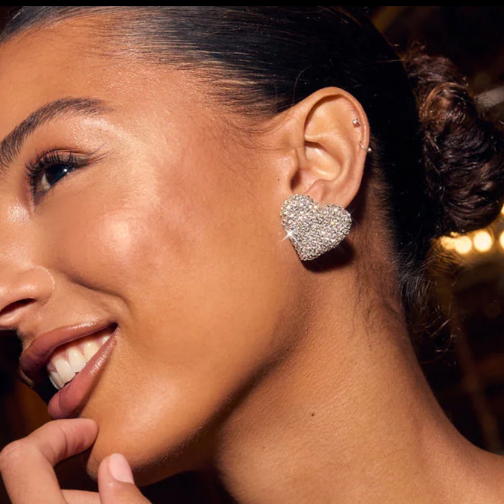 Vici Silver Statement Earrings